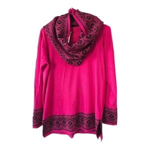 Pina Rossi Women's Bohemian Sweater  W Seperate Neck Shawl Sz L Work School Art